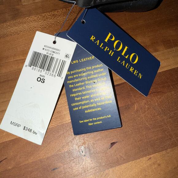 Polo Ralph Lauren Men's Smooth Leather Backpack black $348 - Picture 15 of 15